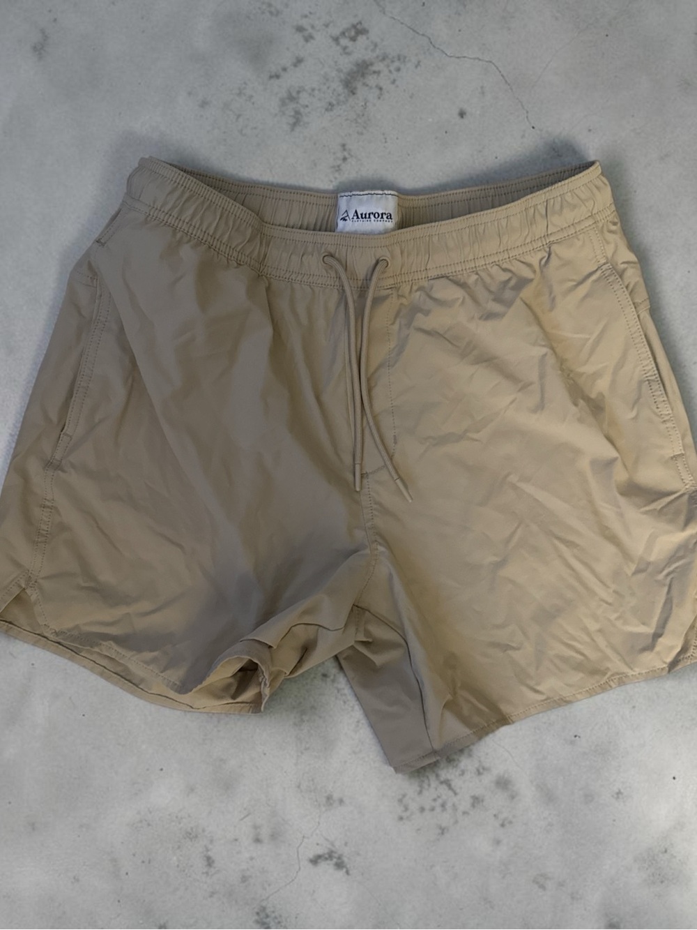 Aurora Men's Athletic Shorts in Khaki - Lightweight Performance